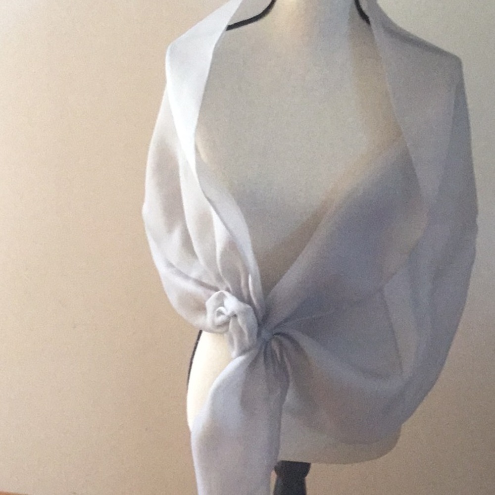 Light Gray Sheer Scarf Wrap - Elegant Semi-Transparent Shawl